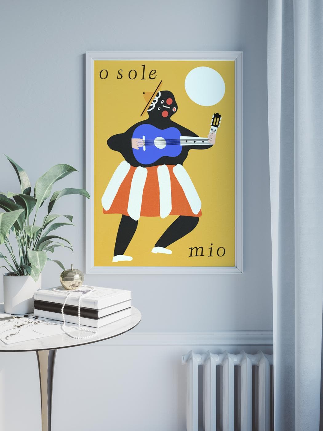 Poster O sole mio! Słońce ty moje! Kobieta z gitarą, 50x70 cm, by J. Zasada, Jakub Zasada - 72442