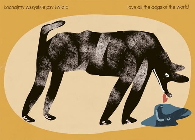 Poster Love All the Dogs of the World, 50x70 cm, by J. Zasada, Jakub Zasada - DIMENSION