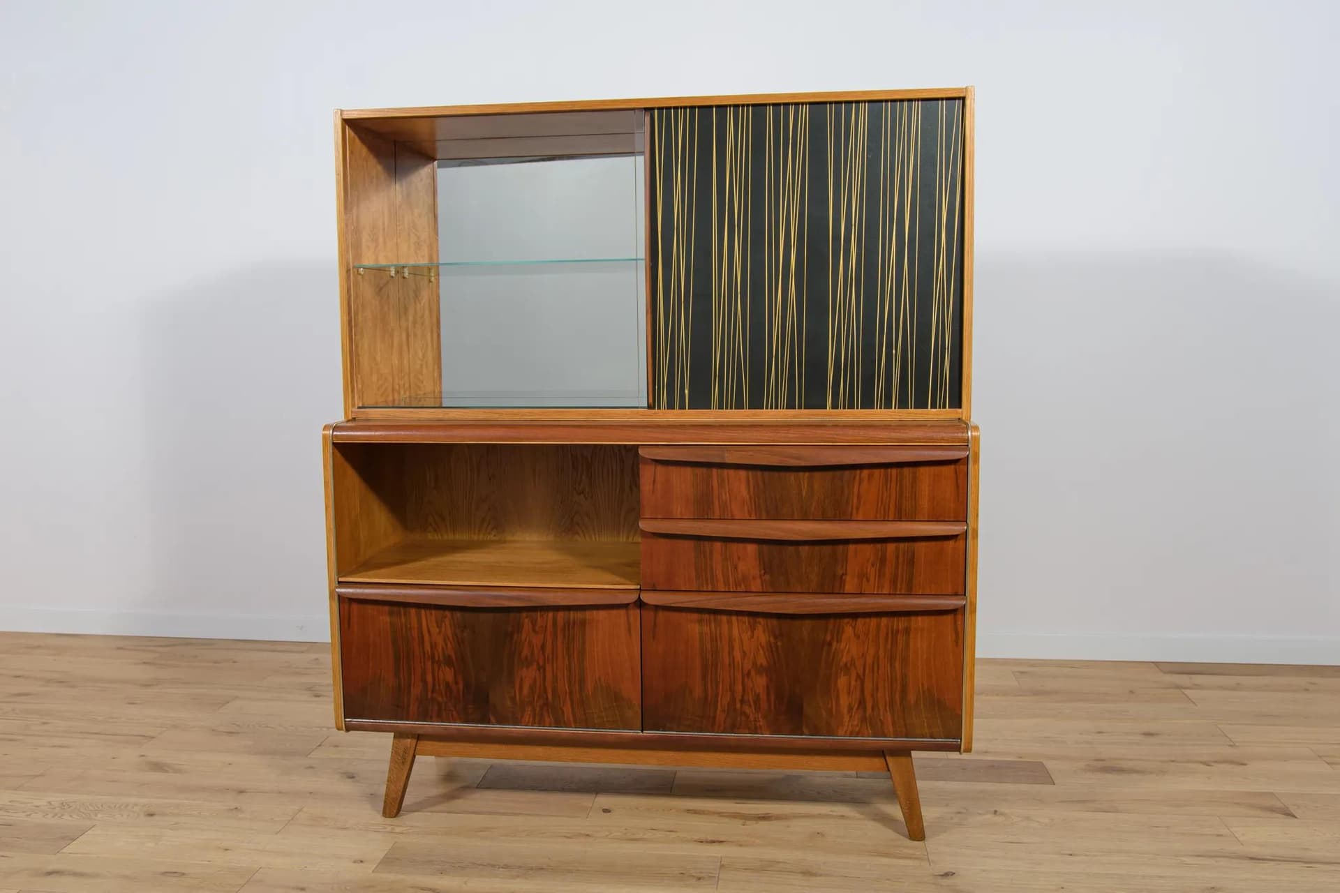 Sideboard Model U-372/386, brown walnut, by B. Landsman & H. Nepozitek, Jitona, Czechoslovakia, 1960s. - 74174