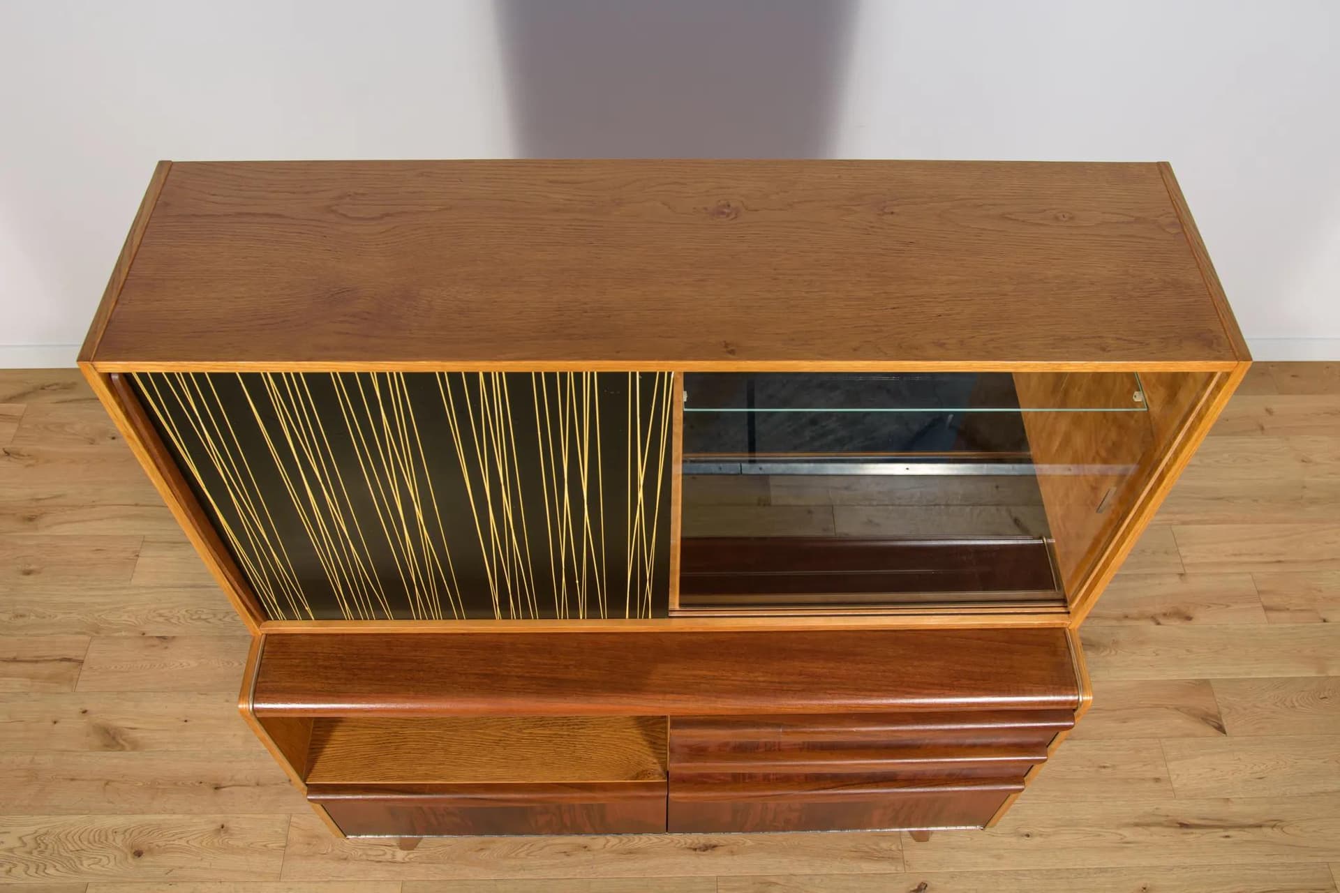 Sideboard Model U-372/386, brown walnut, by B. Landsman & H. Nepozitek, Jitona, Czechoslovakia, 1960s. - 74170