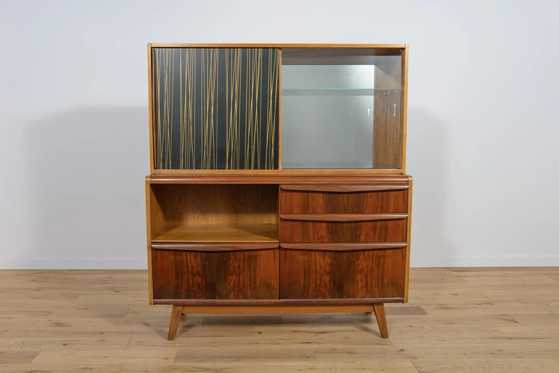 Sideboard Model U-372/386, brown walnut, by B. Landsman & H. Nepozitek, Jitona, Czechoslovakia, 1960s. - 74171