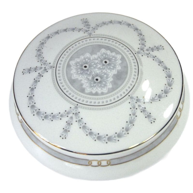 Białe porcelanowe puzderko, Christofle, Francja, lata 90. - 6034