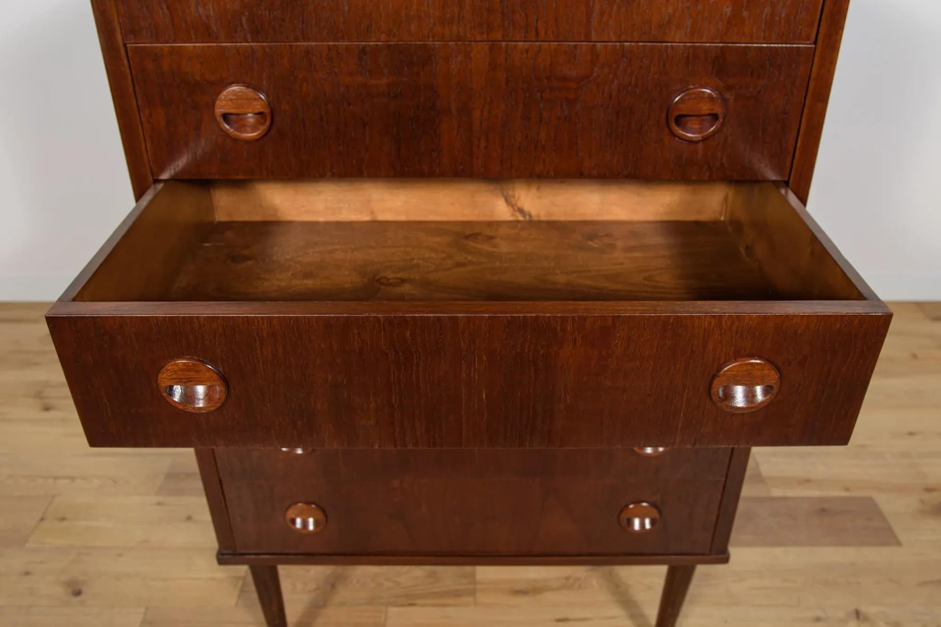 Komoda, teak brązowy ciemny, Dania, lata 60. - 74137
