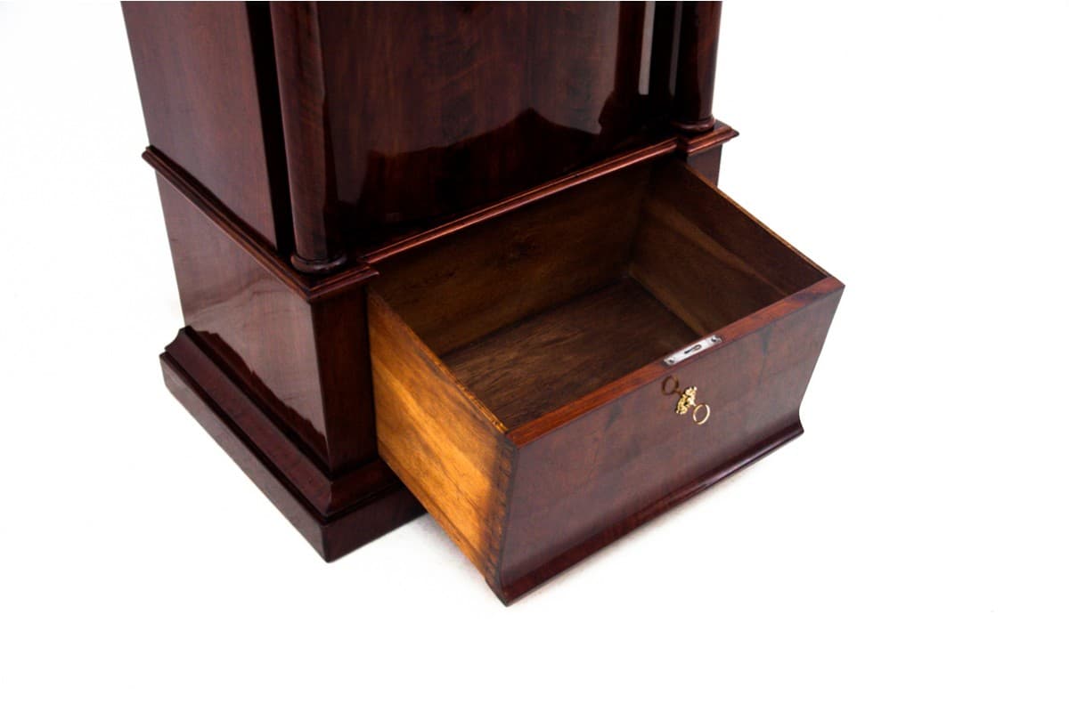 Mahogany Pedestal Cabinet, Biedermeier Style, Northern Europe, 1850s - 191897