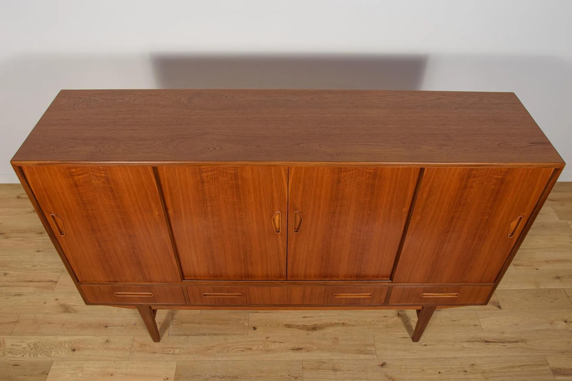 Sideboard, brown teak, Denmark, 1960s. - 73850