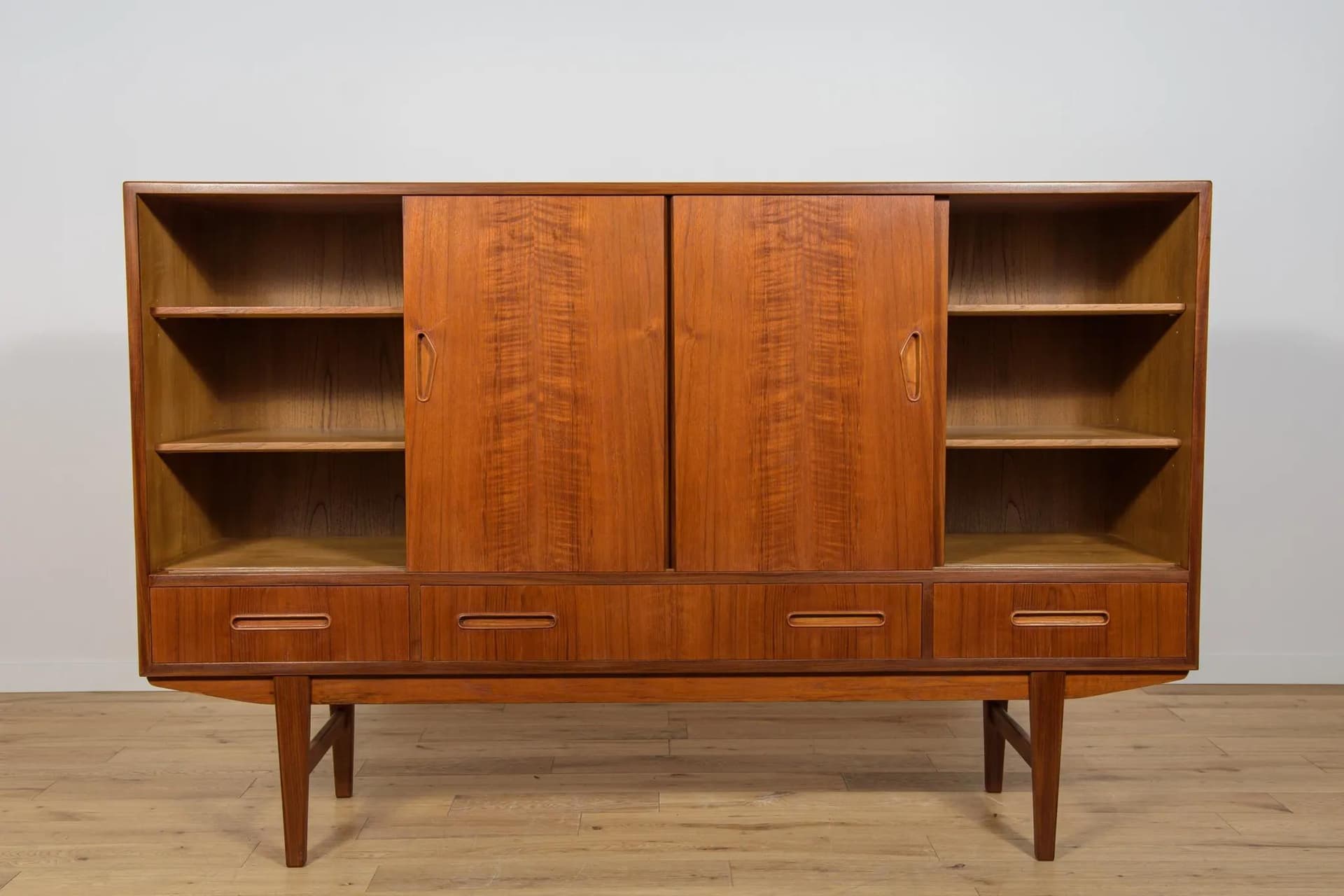 Sideboard, brown teak, Denmark, 1960s. - 73856