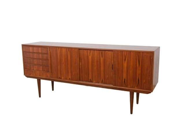 Komoda, teak brązowy ciemny, Dania, lata 60. - WYMIARY