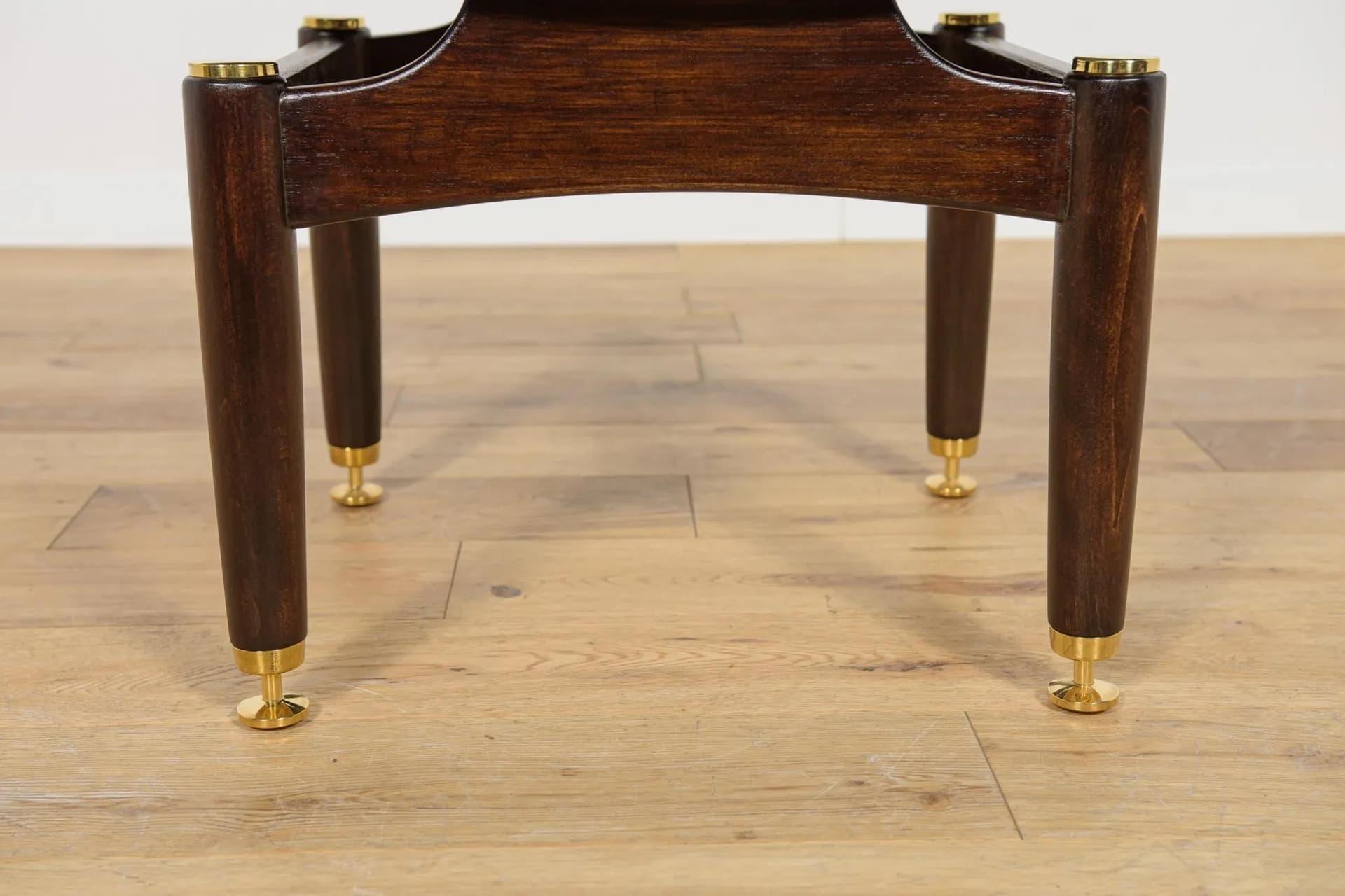 Stool Librenza, brown beech, yellow fabric, G-Plan, United Kingdom, 1950s. - 73744