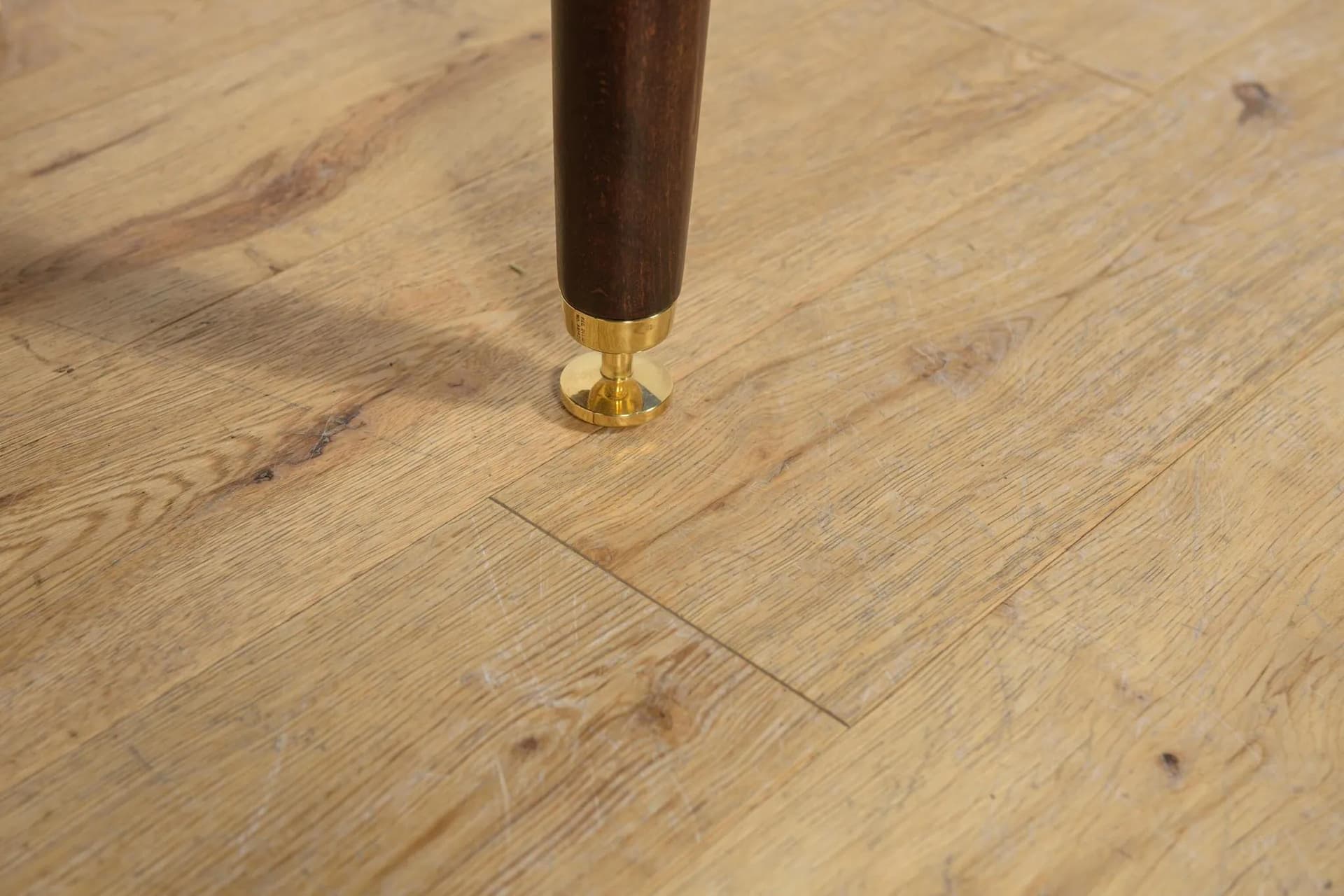 Stool Librenza, brown beech, yellow fabric, G-Plan, United Kingdom, 1950s. - 73742