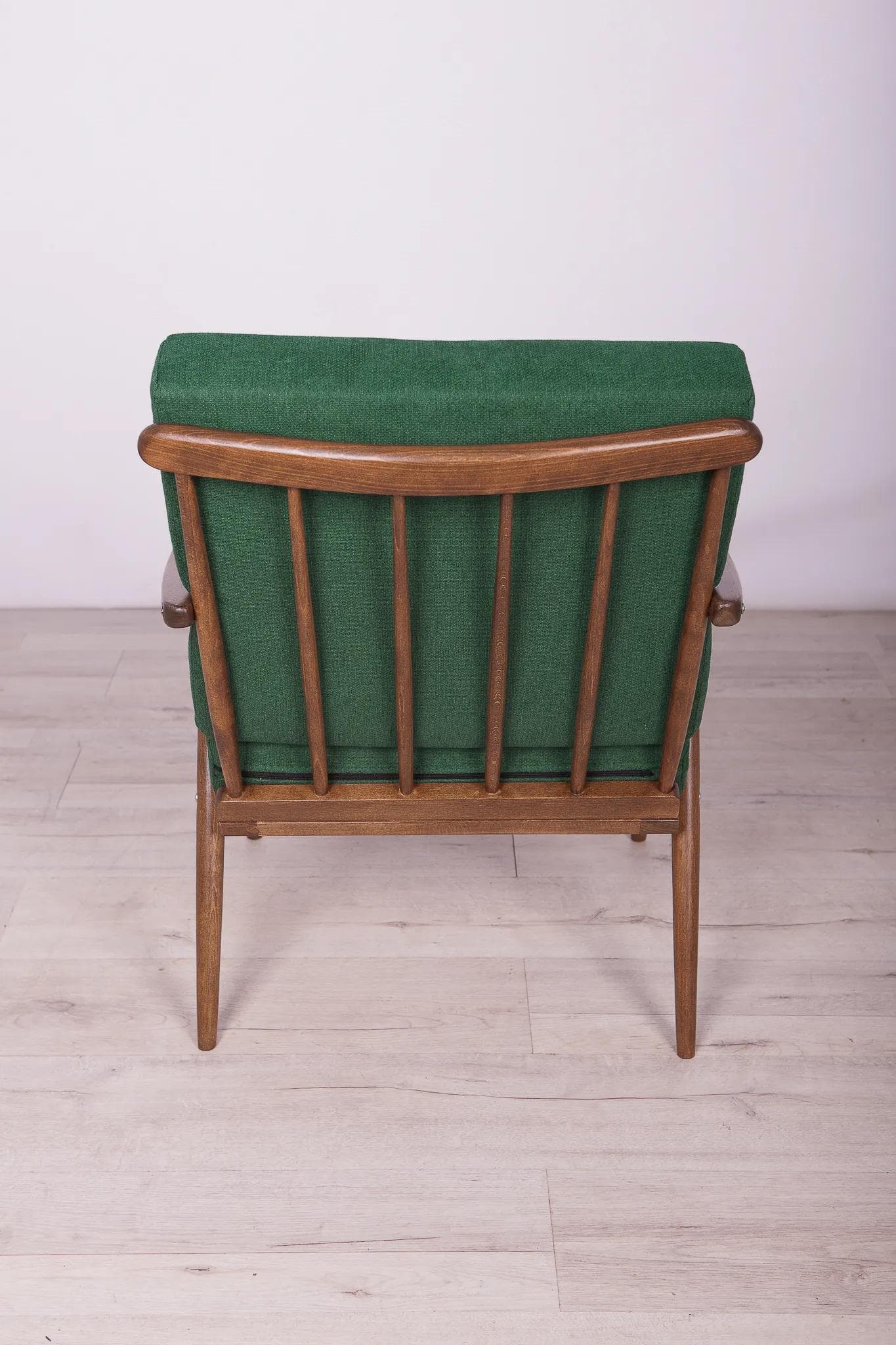 Pair of armchairs, bottle green, beech walnut, TON, Czechoslovakia, 1960s. - 73655
