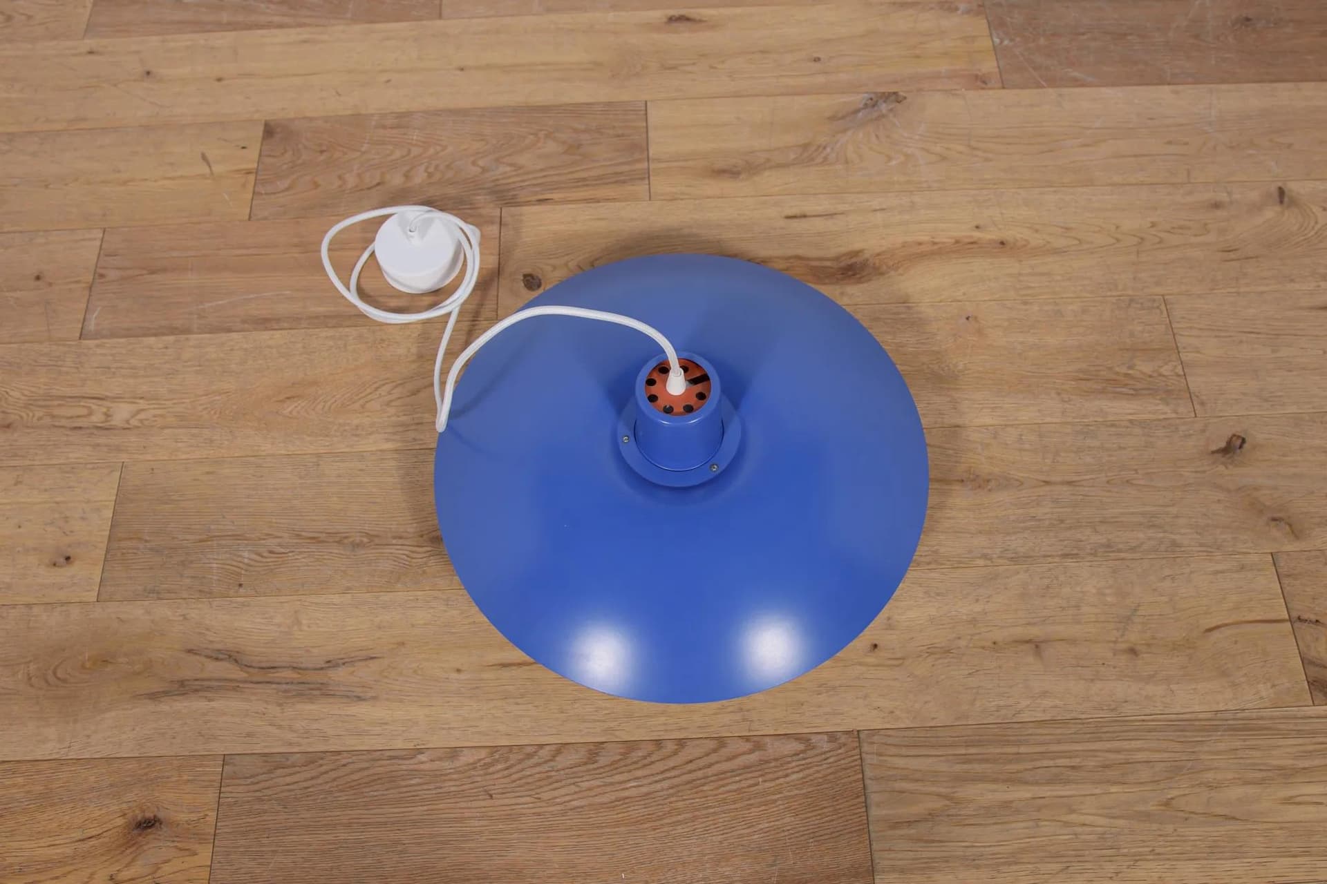 Lampa wisząca PH 4/3, metal niebieski, proj. P. Henningsen, Louis Poulsen, Dania, lata 60. - 75109