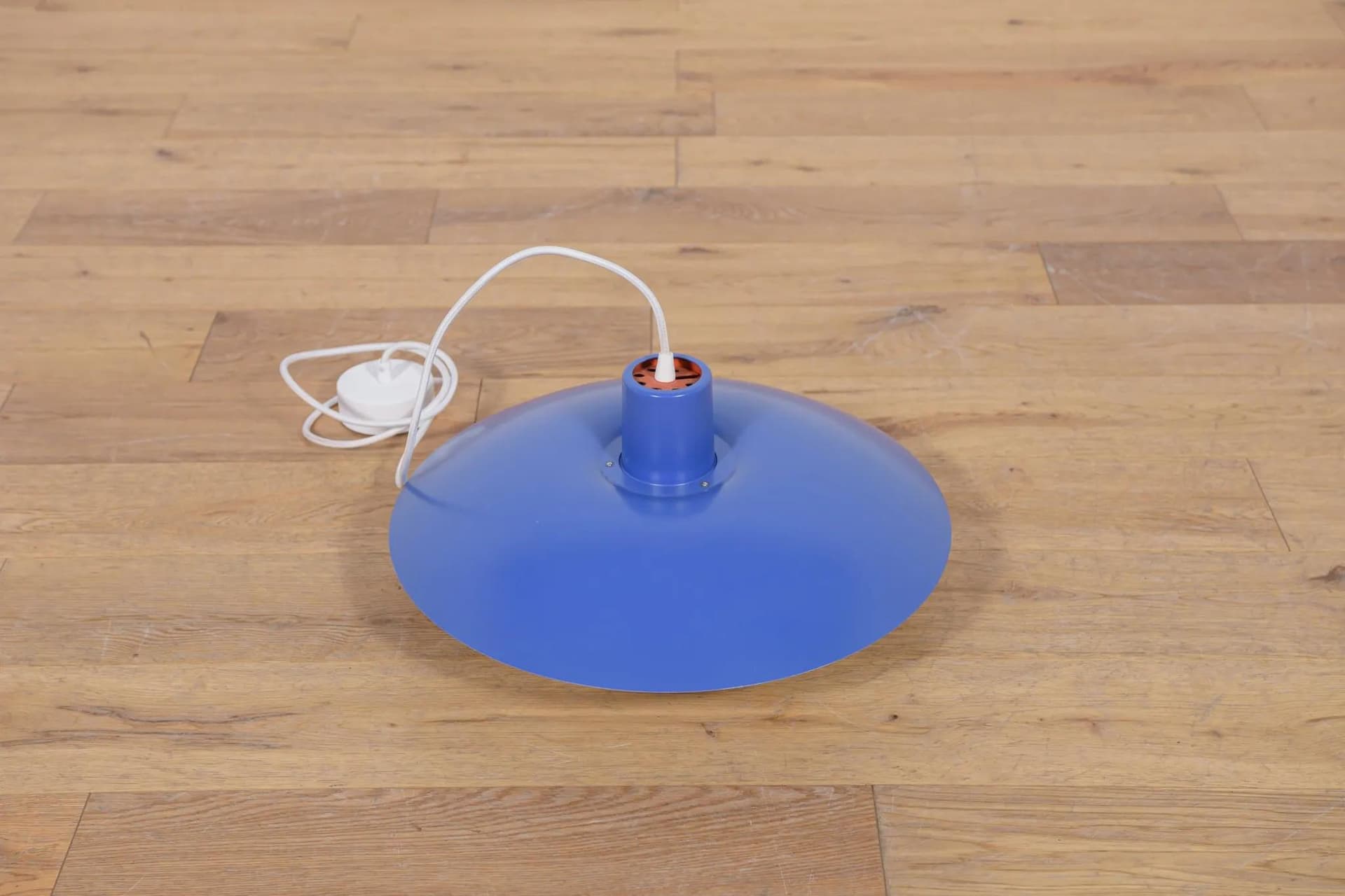 Lampa wisząca PH 4/3, metal niebieski, proj. P. Henningsen, Louis Poulsen, Dania, lata 60. - 75106