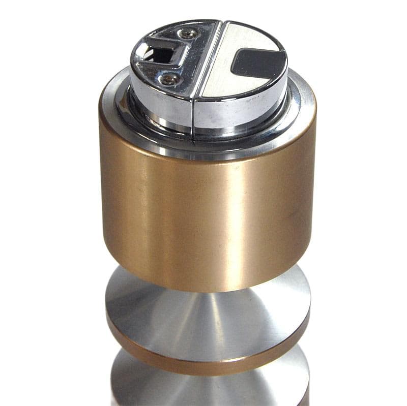 Złota postmodernistyczna zapalniczka stołowa, Sarome, Japonia, lata 70. - 6002