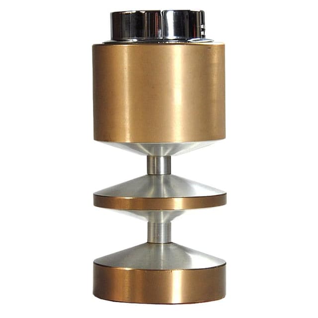 Złota postmodernistyczna zapalniczka stołowa, Sarome, Japonia, lata 70. - WYMIARY