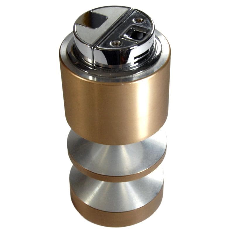 Złota postmodernistyczna zapalniczka stołowa, Sarome, Japonia, lata 70. - 6005