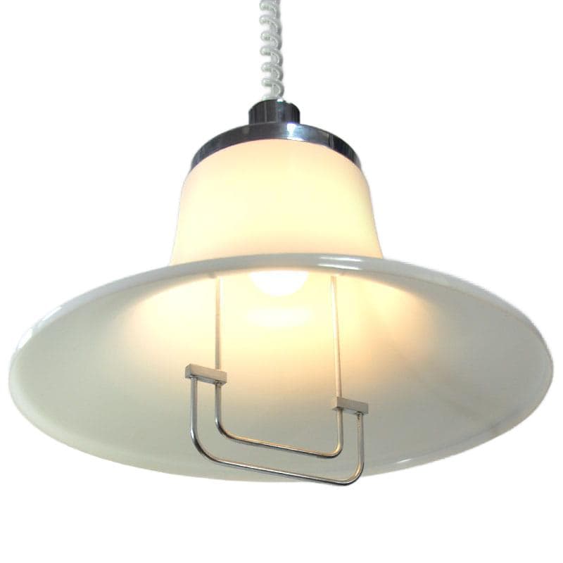 Biała lampa sufitowa Space Age, Włochy, lata 70. - 5996