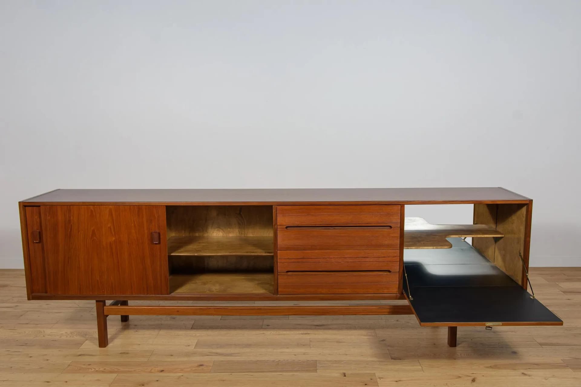 Sideboard, brown teak, by N. Jonsson, Sweden, 1960s. - 74740