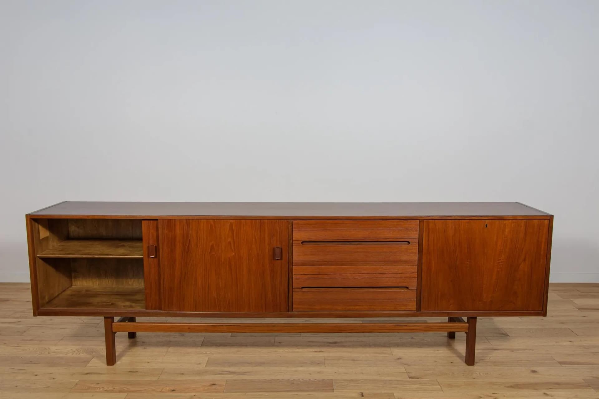 Sideboard, brown teak, by N. Jonsson, Sweden, 1960s. - 74743