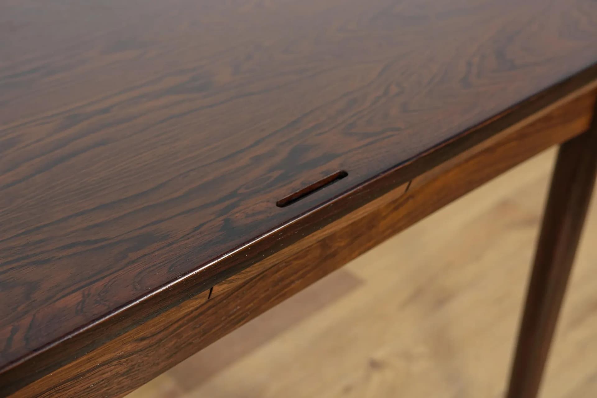 Extendable Table, dark brown rosewood, Denmark, 1960s - 74714