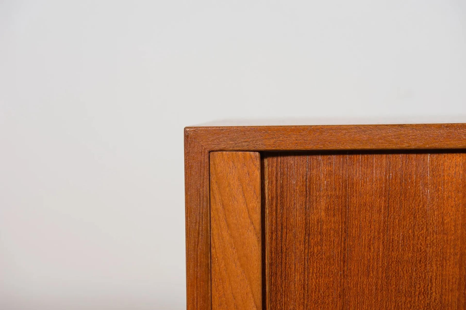 Sideboard, brown teak, by K. Kristiansen, Denmark, 1960s. - 74575