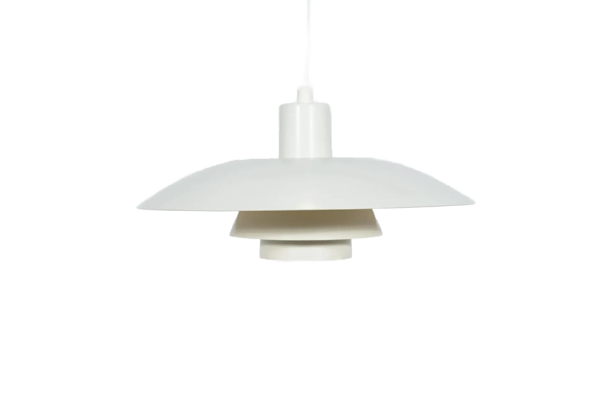 Lampa wisząca PH 4/3, metal ivory white, proj. P. Henningsen, Louis Poulsen, Dania, lata 60.