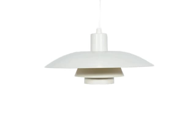 Lampa wisząca PH 4/3, metal ivory white, proj. P. Henningsen, Louis Poulsen, Dania, lata 60. - WYMIARY