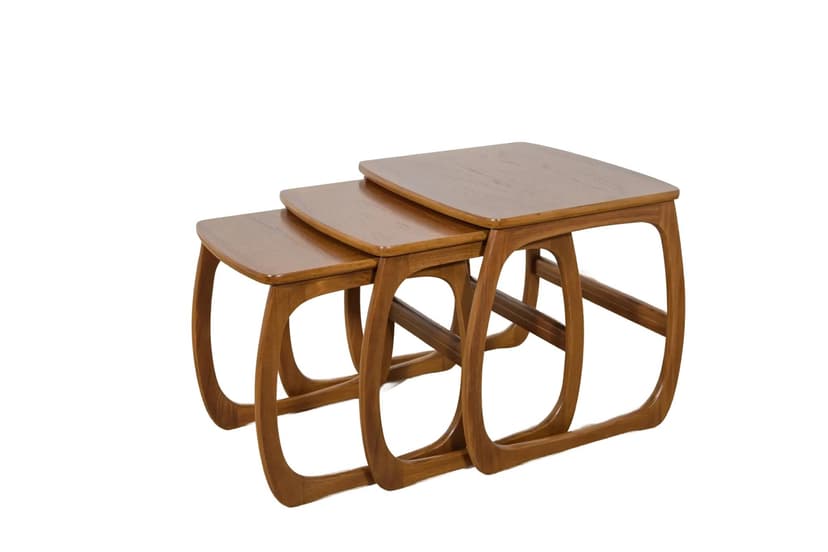 Komplet trzech stolików, brązowy, teak, Parker Knoll, Wielka Brytania, lata 60.