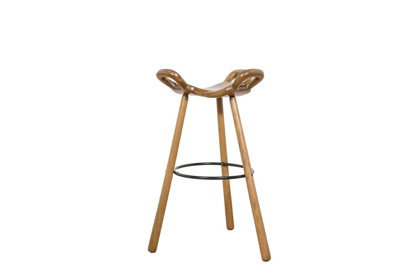 Hoker Marbella, buk brązowy, metal czarny, Confonorm, Hiszpania, lata 70.