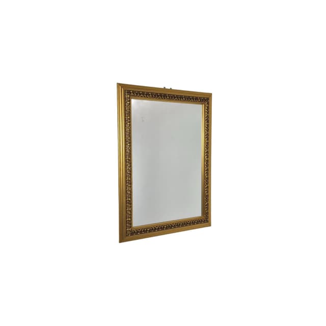 Wall mirror, Neo-Baroque, golden wood, Germany, 1970s - DIMENSION