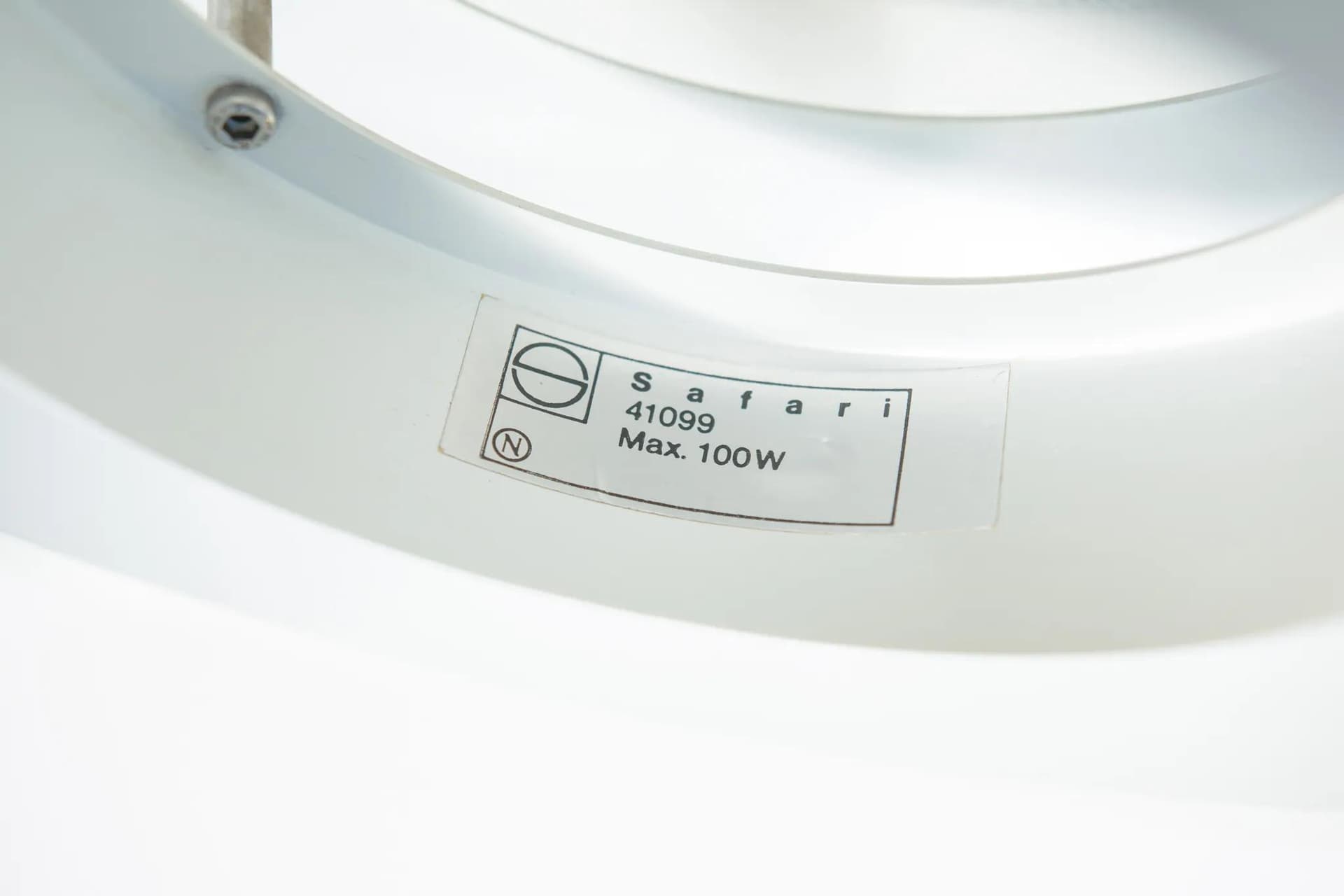 Lampa wisząca Safari, biały, metal, proj. C. Hvidt, Nordisk Solar, Dania, lata 70. - 74318