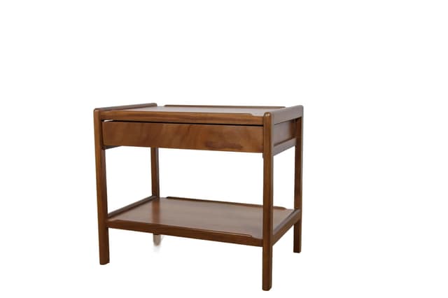 Side table, brown teak, Denmark, 1970s. - DIMENSION