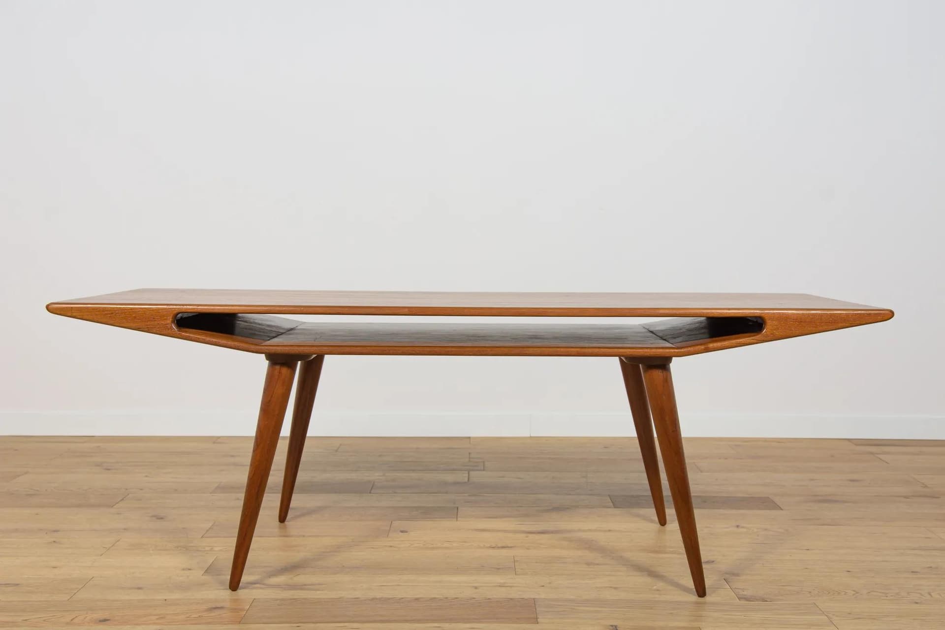 Coffee table model 100, brown teak, Omann Jun, Denmark, 1950s. - 74239