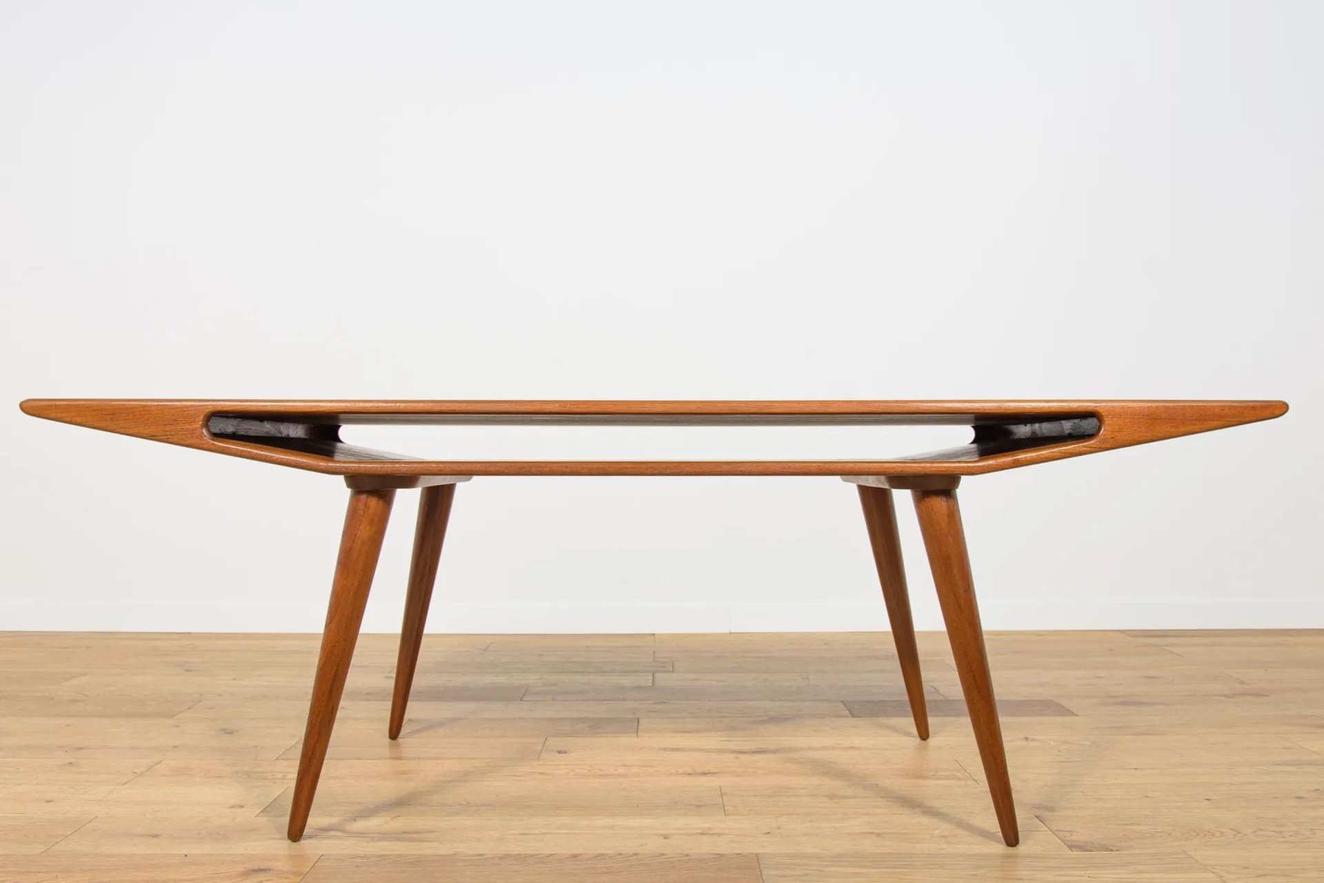 Coffee table model 100, brown teak, Omann Jun, Denmark, 1950s. - 74242
