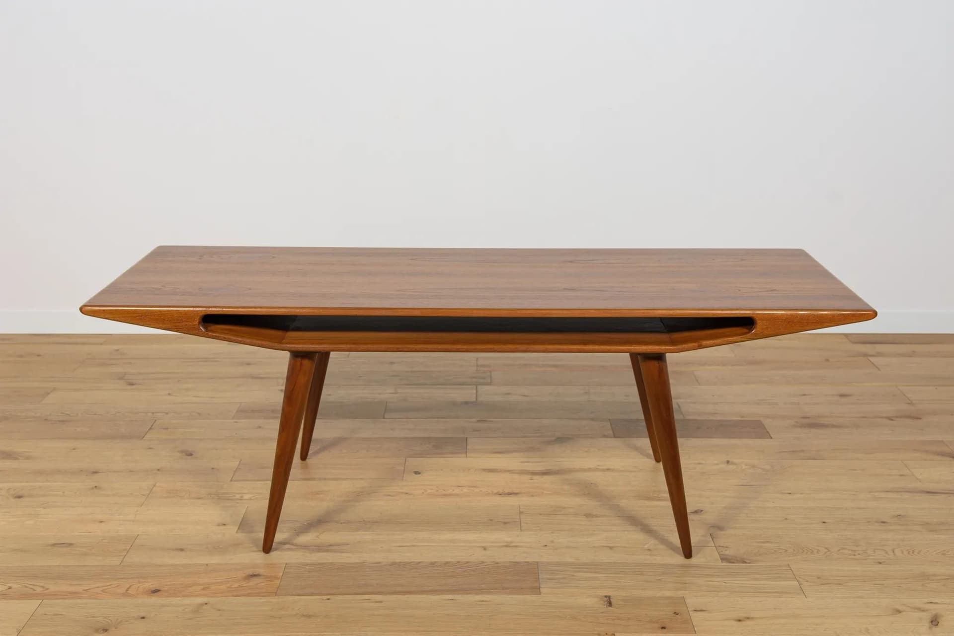 Coffee table model 100, brown teak, Omann Jun, Denmark, 1950s. - 74241