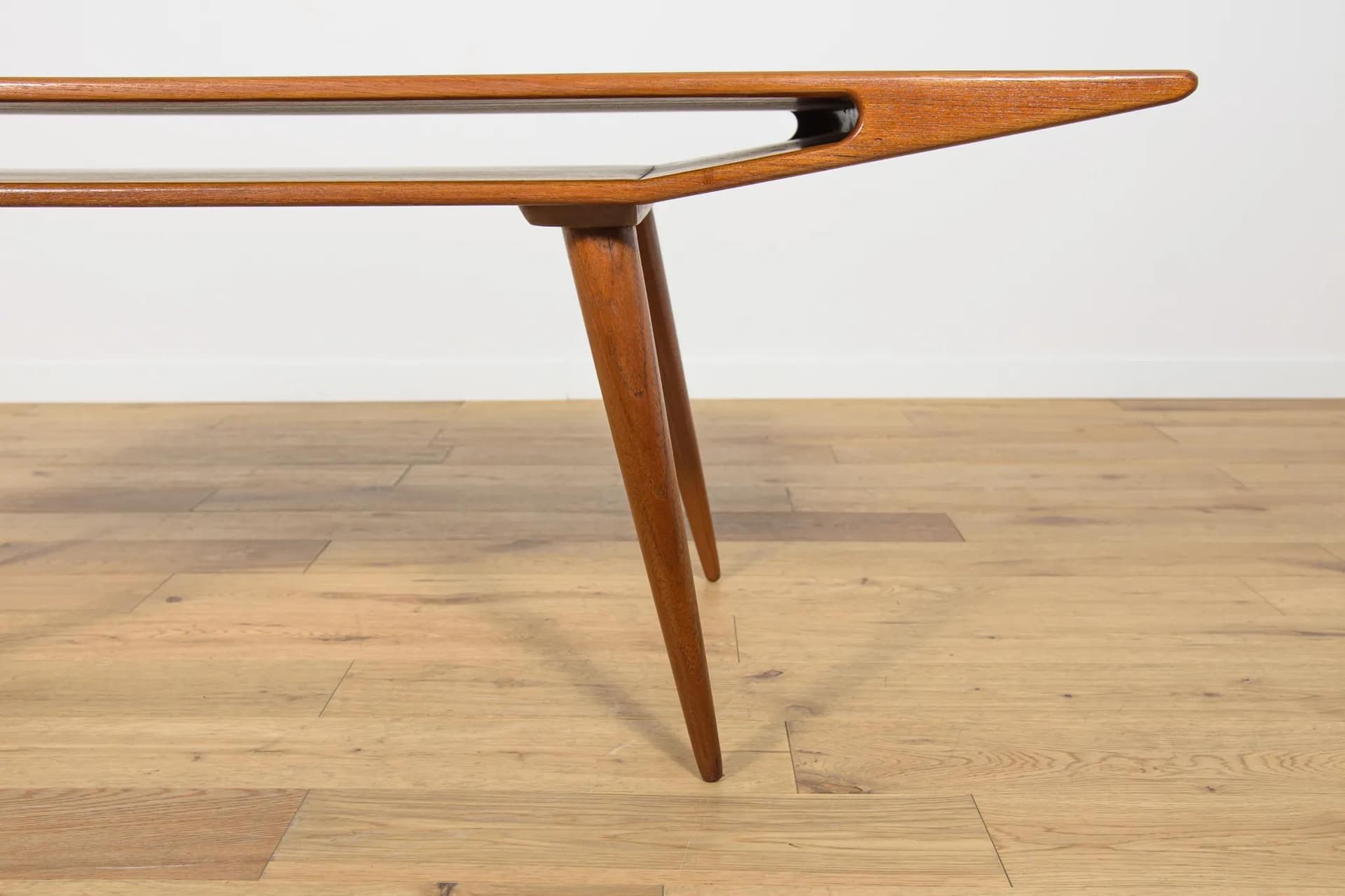Coffee table model 100, brown teak, Omann Jun, Denmark, 1950s. - 74243