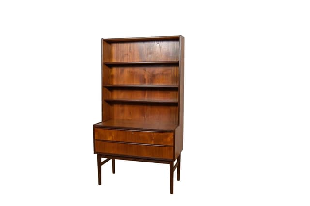 Bookcase, dark brown teak, Denmark, 1960s. - DIMENSION
