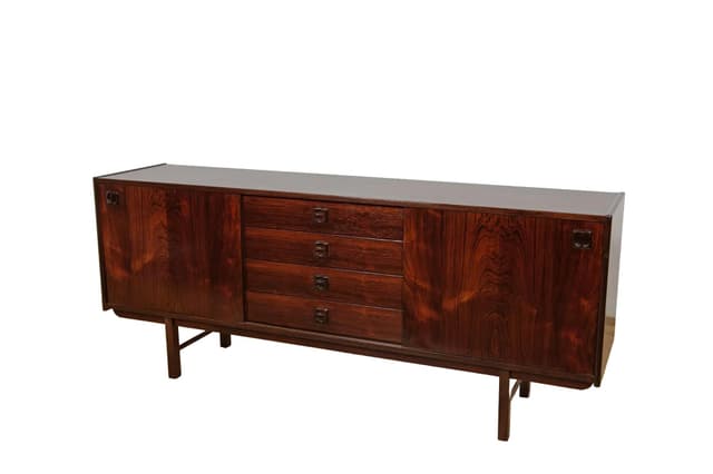 Komoda palisander brązowy, proj. E. Wørts, Ikea, Szwecja, lata 60. - WYMIARY