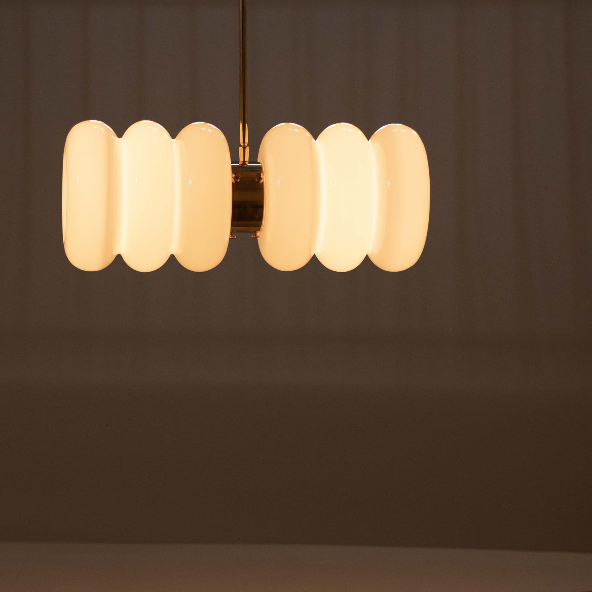 Lampa wisząca podwójna Bibe szło opalowe, mosiądz, Embassy Interiors - 75962