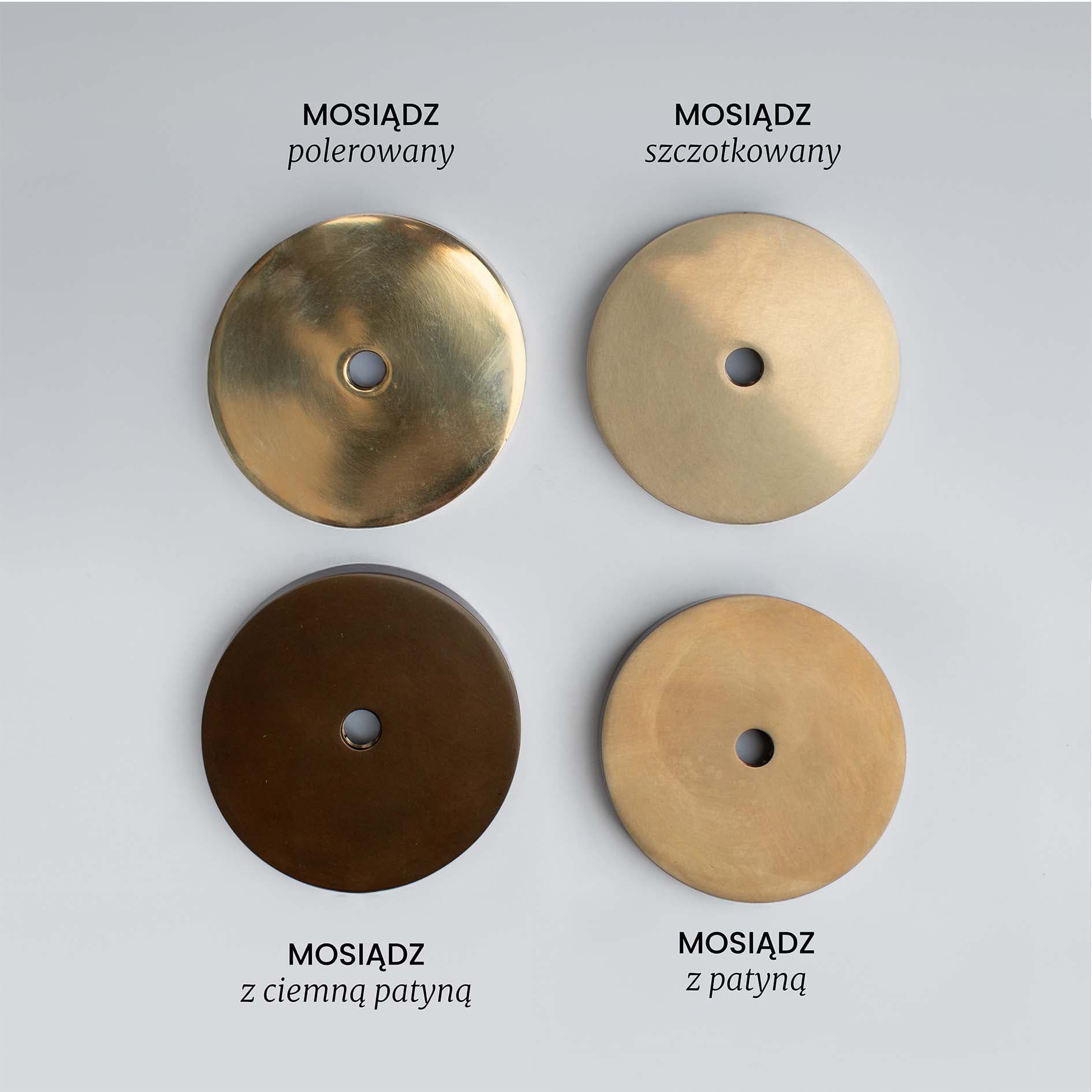 Lampa wisząca podwójna Saturn szło opalowe, mosiądz, Embassy Interiors - 90004