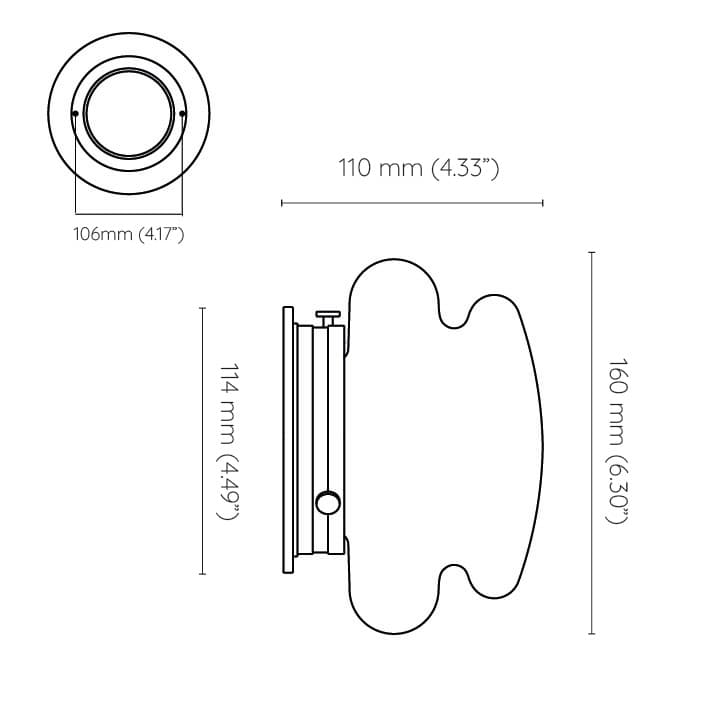 Kinkiet Mooring szło opalowe, nikiel, Embassy Interiors - 76010