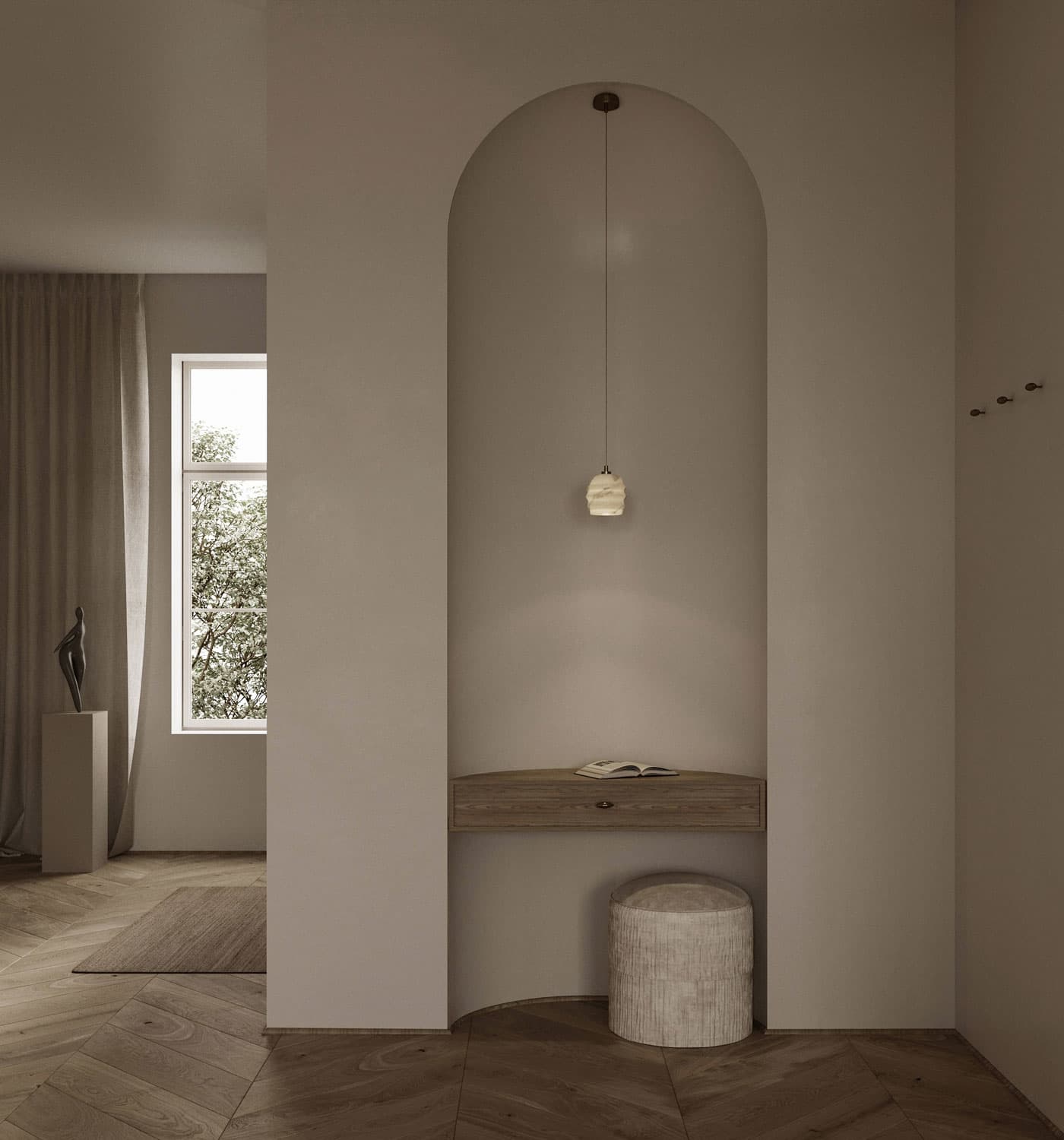 Lampa wisząca Kalliope wzorzysty alabaster, mosiądz, Embassy Interiors - 80052