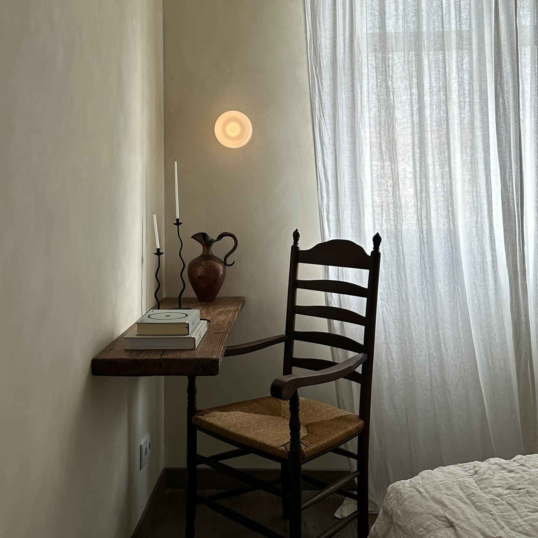 Kinkiet Buoy szło opalowe, nikiel, Embassy Interiors - 76037