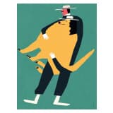 Człowiek z wielkim psem na rękach