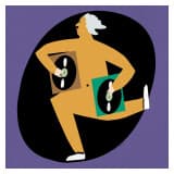 Człowiek trzymający płyty