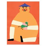 Chińczyk złapał żabę