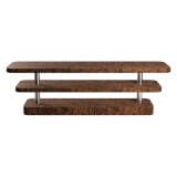 Brązowy i stal szczotkowana