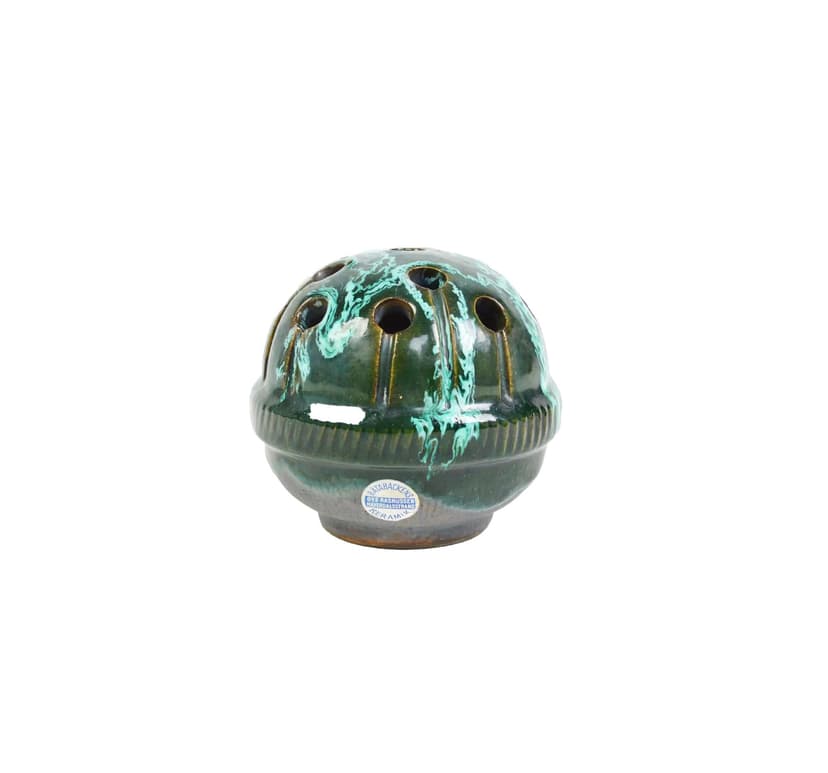 Ikebana, zielona, kamionka, proj. O. F. Rasmussen, Szwecja, lata 60.