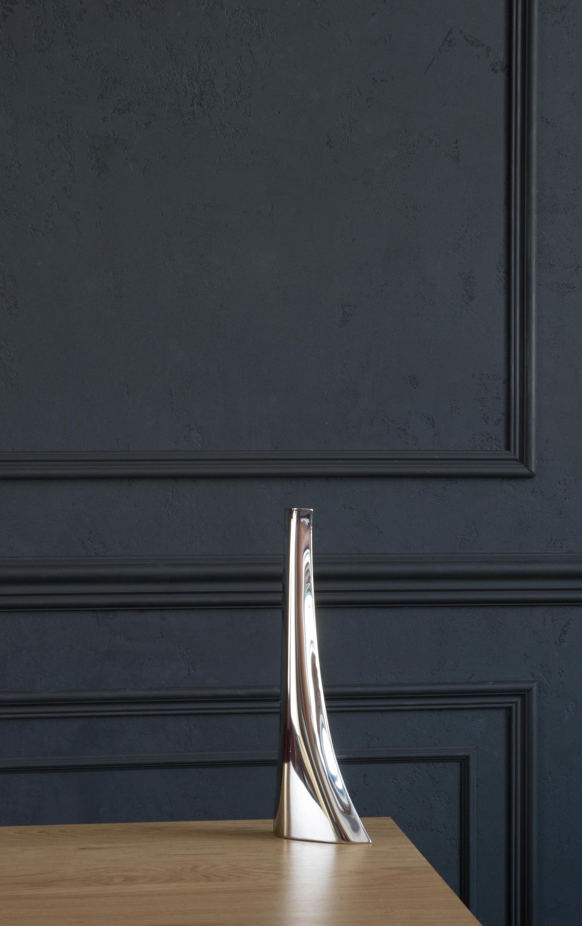 Wazon LEYKI srebrny 22 cm, Zieta Studio - 122288