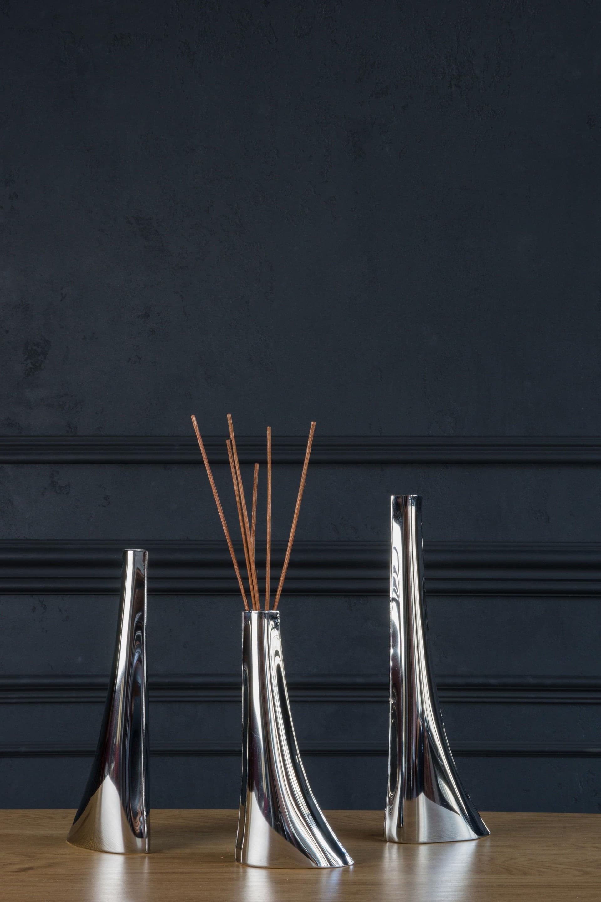 Wazon LEYKI srebrny 22 cm, Zieta Studio - 122302