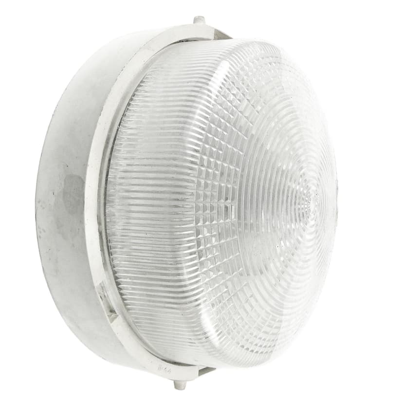 Industrial ceiling lamp, plastic metal, Poland, 1970s.